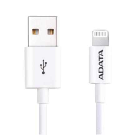 *Cable Adata Lightning USB-A 2.0 1m Color Blanco