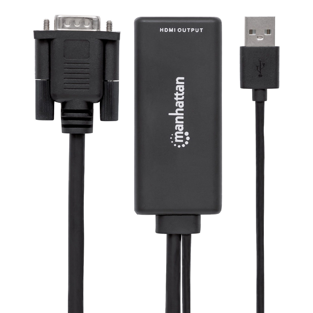 CABLE ADAPTADOR CONVERTIDOR VGA A HDMI AUDIO Y AC VIA USB