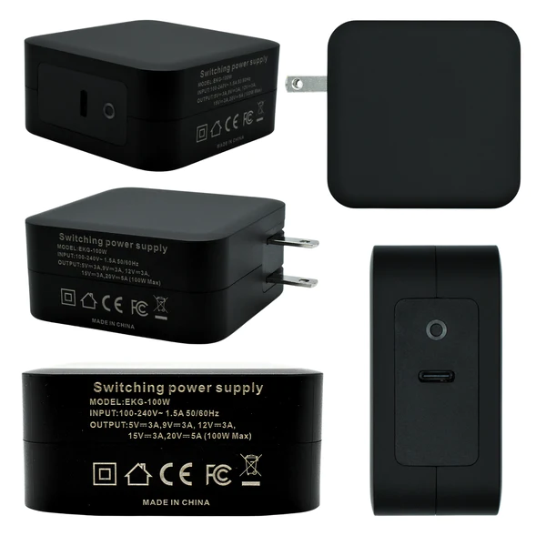 *Cargador de Pared GaN PD 100W 2.5A / 5V 3A/9V Tipo USB C