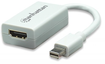 Adaptador Mini DisplayPort a HDMI, Soporta una resolución de 1080p.