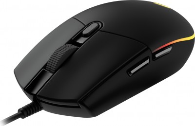 *Mouse LOGITECH G203, USB, Juego, 200-8.000 dpi, Negro