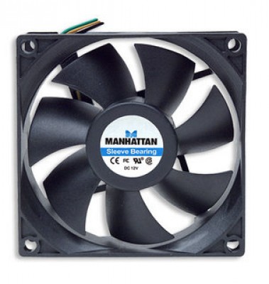 *Ventilador MANHATTAN, Ventilador, Negro, De plástico, 53 g, 2500 RPM