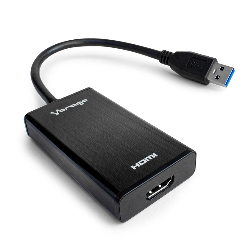 *Adaptador USB A HDMI VORAGO Usb 3.0 Full HD, USB 3.0, HDMI, Negro