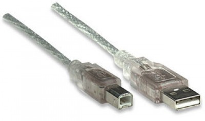 *Cable USB tipo B MANHATTAN, 1,8 m, USB A, USB B (333405)