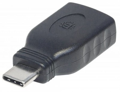 Adaptador USB C MANHATTAN 354646, USB C, Negro