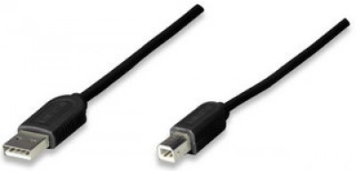Cable USB tipo B MANHATTAN, 1,8 m, Negro