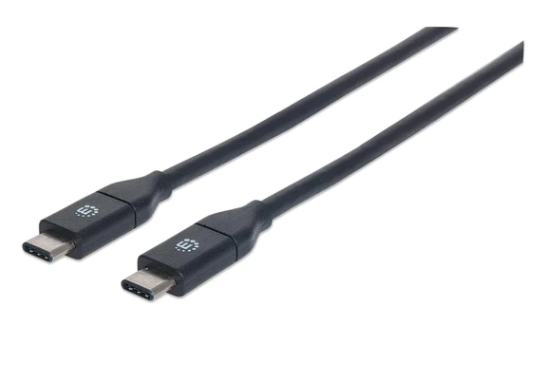Cable Manhattan USB-C 3.2 Súper Velocidad 50cm Color Negro