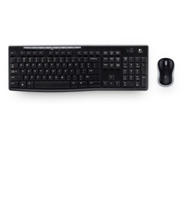 *Kit de teclado y mouse LOGITECH MK270, Estándar, Negro, 10 m