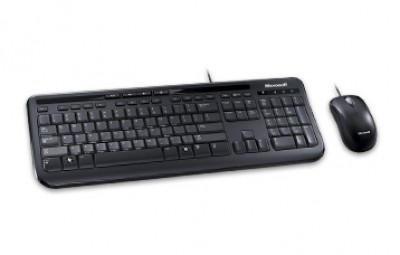 *Kit de teclado y mouse MICROSOFT WIRED DESKTOP 600 USB, Negro, 400 DPI